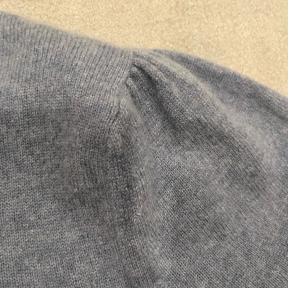 [XL]Veronica Beard Nelia Heather Blue Crewneck 100 Cashmere Sweater - Picture 6 of 13